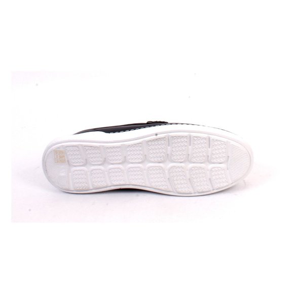 ROBERTO SERPENTINI 1808a Navy White / Leather Moccasins Loafers Shoes main image 7